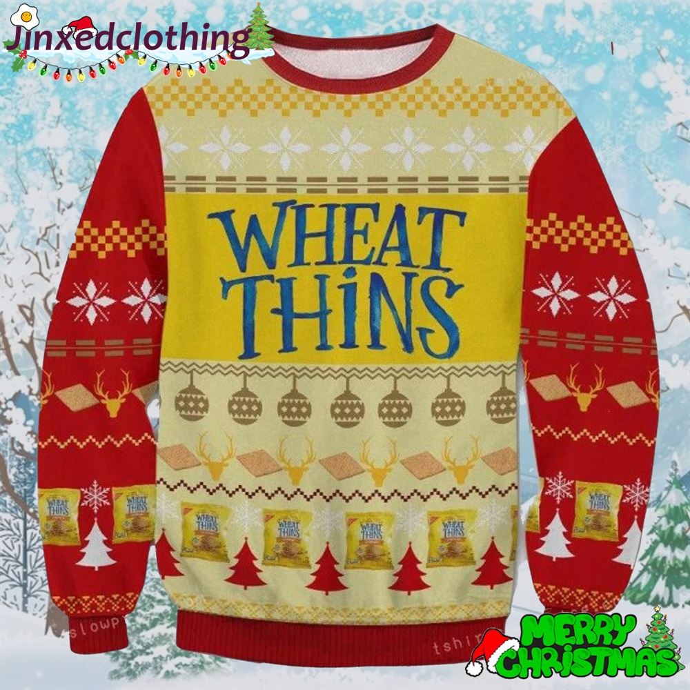 Wheat Thins Crackers Ugly Sweater Christmas Party 